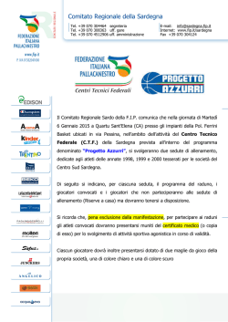 4 Convocazioni CTF Sardegna - Quartu 06-01