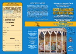 INCONTRI DI AGGIORNAMENTO PER I CATECHISTI BATTESIMALI