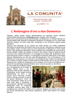 INFORMATORE 2014 n 14 - Parrocchia di san Pietro in Sala