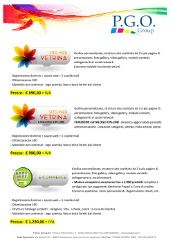 Prezzo: &euro; 690,00 + IVA Prezzo: &euro; 990,00 + IVA Prezzo