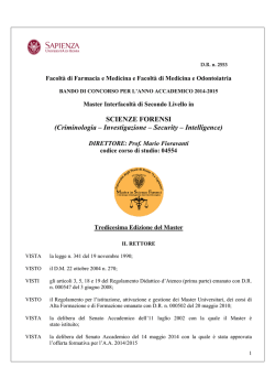 Scienze Forensi....FIORAVANTI