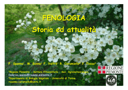 Fenologia storia e attualit&agrave;