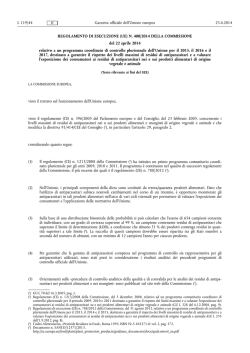 REGOLAMENTO DI ESECUZIONE (UE) N. 400/2014