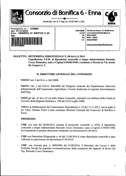 liquidazione t.f.r. al dipendente consortile a tempo indeterminato