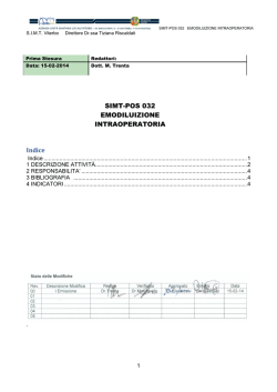 SIMT-POS 032 EMODILUIZIONE INTRAOPERATORIA