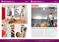 Installations, false ceilings and dry walls