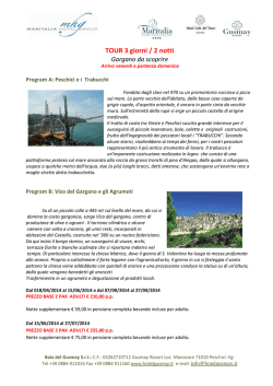 TOUR 3 giorni / 2 notti - Hotel Club Village Maritalia