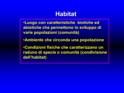 Ecologia IV parte - Dipartimento di Scienze della vita