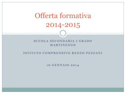 Offerta formativa scuola secondaria