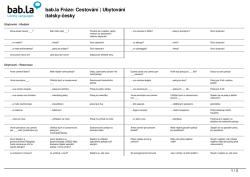 Fr&aacute;ze: Cestov&aacute;n&iacute; | Ubytov&aacute;n&iacute; (italsky-česky)