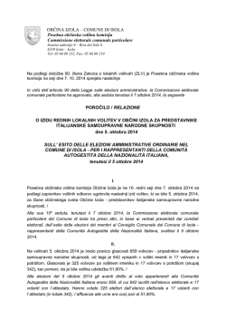 Poročilo o izidu volitev 2014 - OS in KS