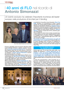 I 40 anni di FLO nel ricordo di antonio Simonazzi
