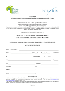 Domanda di assegnazione in locazione