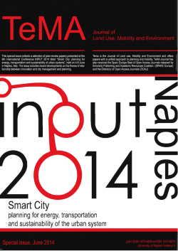 Smart City - Tema. Journal of Land Use, Mobility and Environment