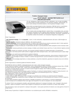 mercoled&igrave; 31 dicembre 2014 Prodotto: Stampanti Inkjet