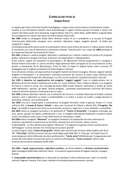 CURRICULUM VITAE DI VANIA PUCCI