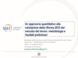 Di Domenico - Dipartimento del Tesoro