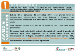 Modifiche alla circolazione treni lunga percorrenza (