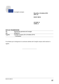 Consiglio europeo (23 e 24 ottobre 2014).