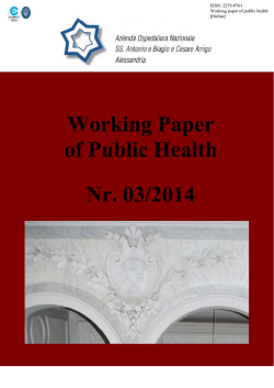 Working Paper of Public Health Nr. 03/2014
