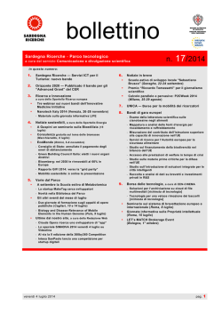 Bollettino n. 17/2014 - ICT per il Turismo - Bioedilizia