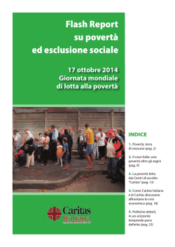 Flash Report su povert&agrave; ed esclusione sociale