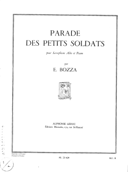 PARADE DES PETITS SOLDATS