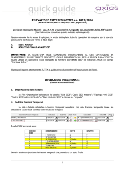 Invio flussi Esiti Finali