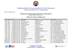 Prove pista - FIHP Comitato Regionale Lombardia Federazione