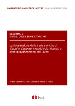 La ricostruzione delle serie storiche di Viaggi e Vacanze