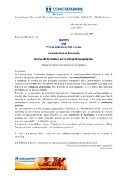 invito percorso formativo dirigenti cooperatrici