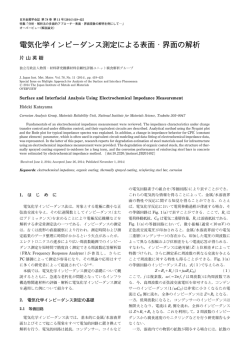 電気化学インピーダンス測定による表面・界面の解析