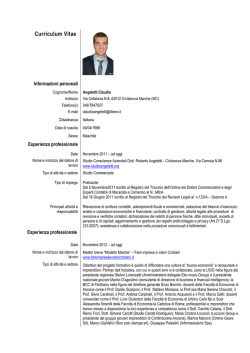 Curriculum Vitae - Studio Angeletti