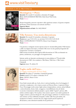 EVENTI PROVINCIA Treviso