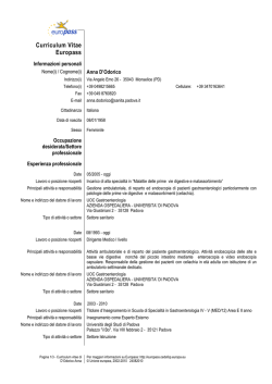 Curriculum - Azienda Ospedaliera di Padova