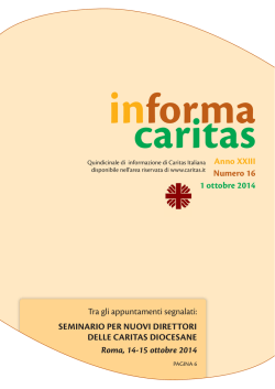 Appuntamenti - Caritas Perugia e Città della Pieve