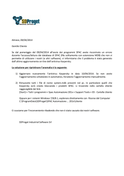 Almese, 09/04/2014 Gentile Cliente Se dal pomeriggio