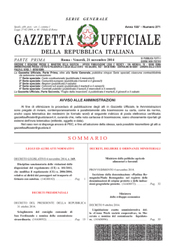 GAZZETTA UFFICIALE