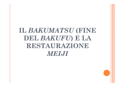 e la restaurazione meiji - Università degli studi di Bergamo