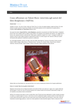 Come affrontare un Talent Show: intervista agli
