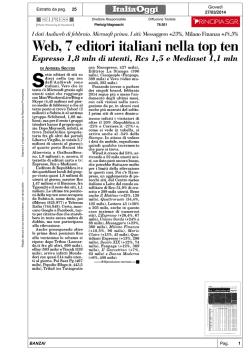 I dati Audiweb di febbraio. Microsoft prima. I siti