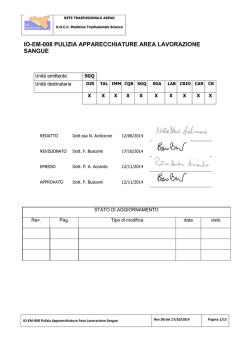 io-em-008 pulizia apparecchiature area lavorazione sangue