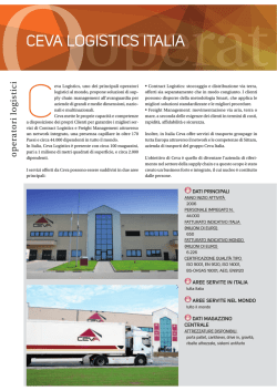CEVA LOGISTICS ITALIA - Logistica Management
