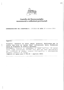 Antonio Sara Progetto Castelli di carta_Castel Thun