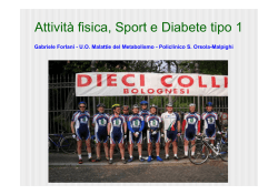 Attivit&agrave; fisica, Sport e Diabete tipo 1