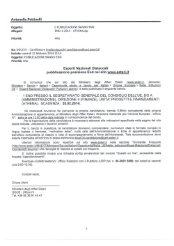 Antonella Pettinelli Esperti Nazionali Distaccati pubblicazione