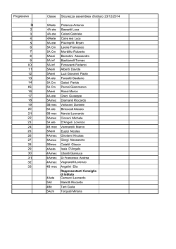 Elenco studenti addetti alla sicurezza