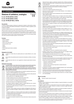 ISTRUZIONI Stazione di saldatura, analogica