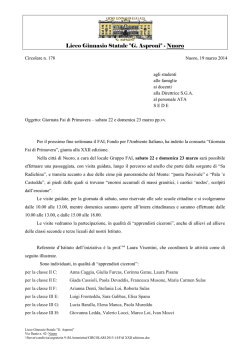 FAI XXII edizione - Liceo Ginnasio "G.Asproni"