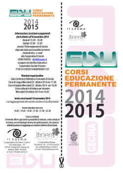 PIEGHEVOLE Corsi di Formazione permanente - Il